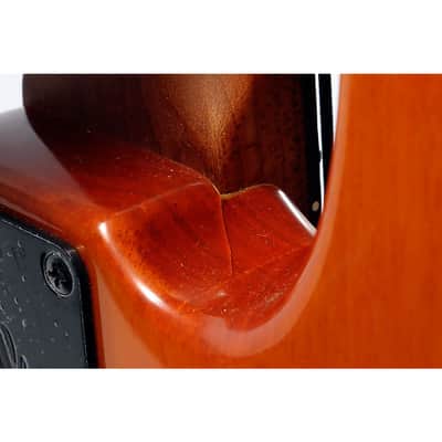 Sterling by Music Man StingRay RAY34 HH Poplar Burl Top Bass Guitar - Regular Amber image 8