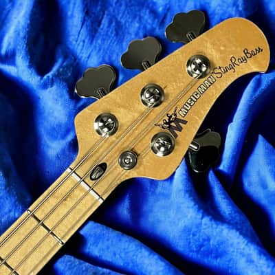 Ernie Ball Music Man StingRay 4 "70's Retro", Gloss White / Maple image 9