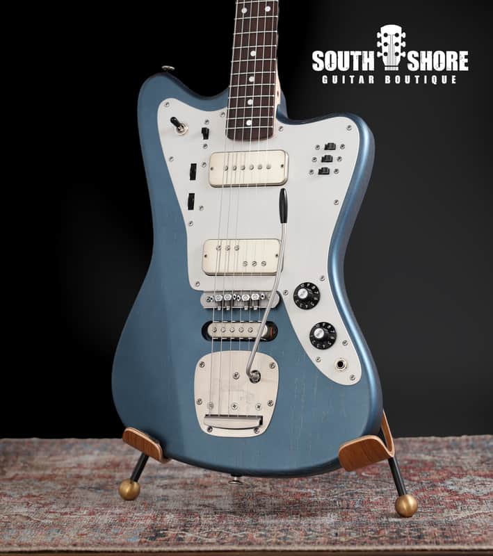 Deimel Firestar - Charcoal Blue / Natural Aluminum. Novak pickups + Leslee Circuit. NEW, (Authorized Dealer) image 1