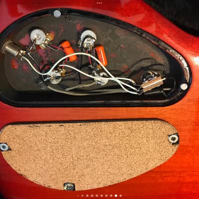 J.W. Van SG style neck through Electric guitar Cherry Burst image 12