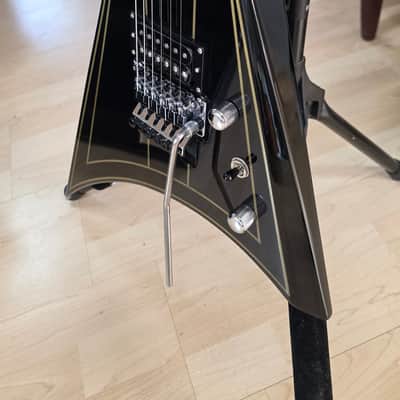 Grover Jackson Concorde Randy Rhoads Flying V BRAND NEW 2015 GJ2 NOS Limited Edition Discontinued Black Pinstripe Alexi Laiho FR Floyd Rose HH Hipshot Tuners TIME CAPSULE CASE QUEEN RARE Neck-Thru Collector Guitar image 13