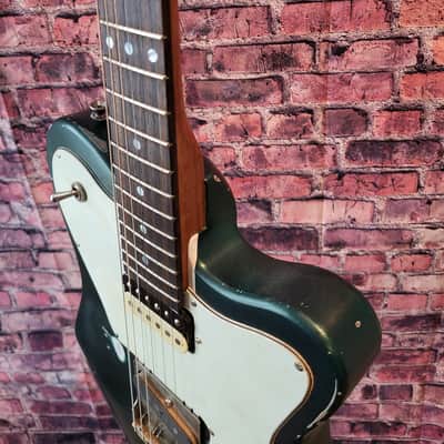 Gaylord Guitars Custom Shop Digger 2025 - Smoker Green Metallic with Olympic Competition Stripes image 8