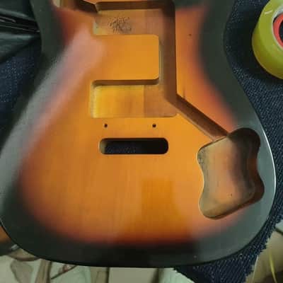 Tobacco Burst HH Telecaster Tele Style Guitar Body image 1
