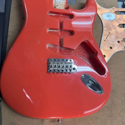 1996 Fender Stratocaster Vintage '62 American Strat Body Fiesta Red image 17
