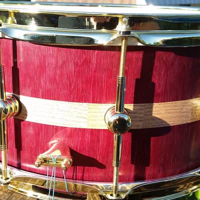 SnareBear 14x7 Grizzly PH Purple Heart Stave Snare Drum image 5