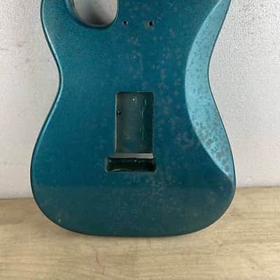 Metallic Blue Poplar Wood Guitar Strat Style Body image 4