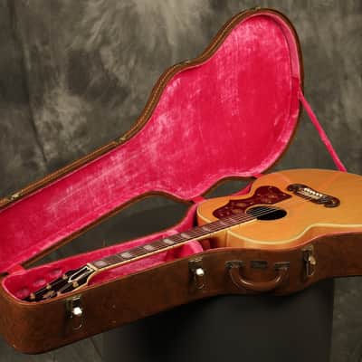 1962 Gibson J-200 Natural/BLONDE with highly figured flame maple back + sides image 22