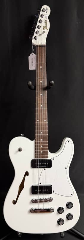 Fender Jim Adkins JA-90 Thinline Telecaster Electric Guitar Gloss White w/ P90's