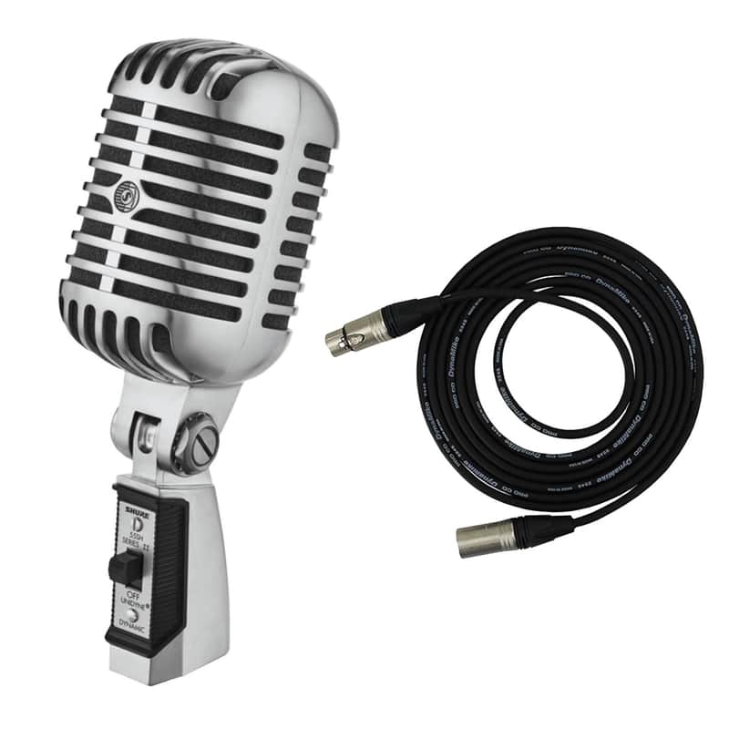 Shure 55SH Series II Dynamic Vocal Microphone Bundle with Pro Co XLR Cable image 1