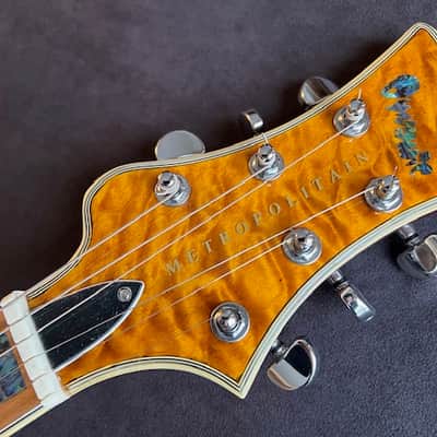DYNAMIC METROPOLITAIN ST - Super Thin ES Semi-Hollowbody AAA Amber Quilt image 3