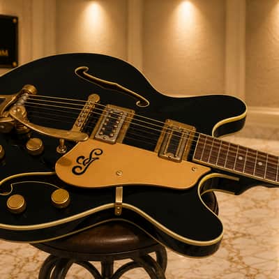 GRETSCH Shot Jackson 1970s - Black. Prototype build by Gretsch for Shot Jackson who sold Sho-Bud to Gretsch image 8