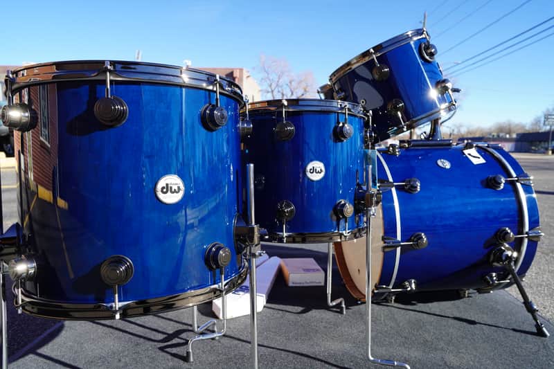 DW USA Collectors Series 5pc Maple/Mahogany Shell Pack - Deep Royal Blue Lacquer Custom | 10,12,14,16,22" image 1