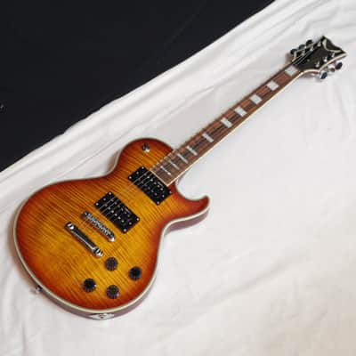DEAN Thoroughbred Deluxe electric GUITAR w/ CASE - Trans Amber - NEW image 3