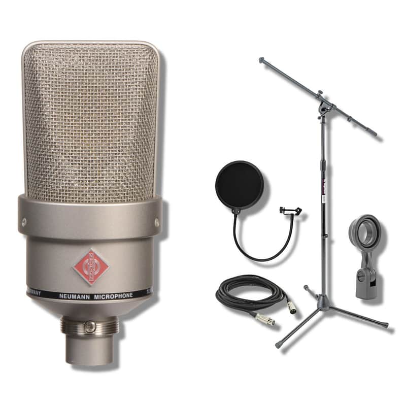 Neumann TLM 103 Large-Diaphragm Condenser Microphone with On-Stage Stands MS7701B Mic Stand, Professional Grade XLR Cable and Microphone Pop Filter image 1