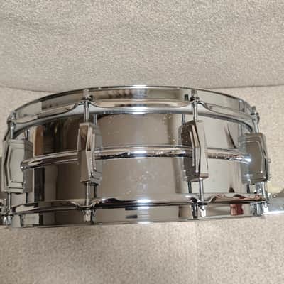 Ludwig No. 410 Super-Sensitive 5x14" 10-Lug Aluminum Snare Drum with Keystone Badge 1963 - 1969 - Chrome-Plated image 2
