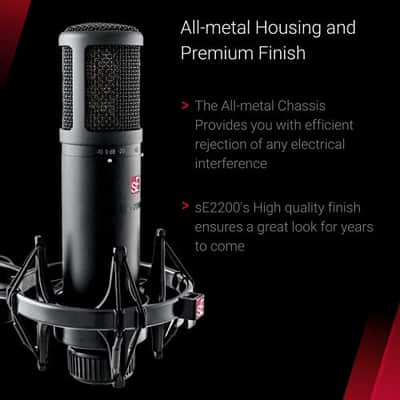sE Electronics sE2200 Large Diaphragm Cardioid Condenser Microphone image 8
