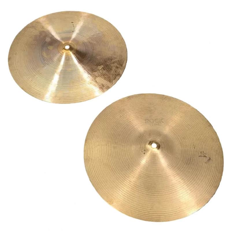Used Vintage Zildjian A Rock Hi Hat Cymbals 14" - Very Good image 1