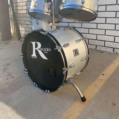 Rogers "Big R" Drums - 1970s - Silver Mist image 6