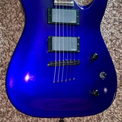 Jackson Soloist SLATXMG3 Metallic Blue Solid Body Electric Guitar Metallic Blue emg pickups image 2
