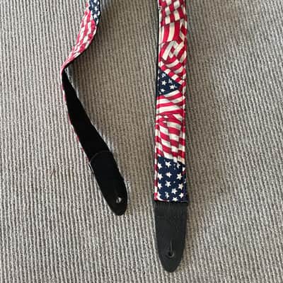 American Flag Guitar Strap Padded with Nylon Backing, 2" wide- 1990s - patterned image 5