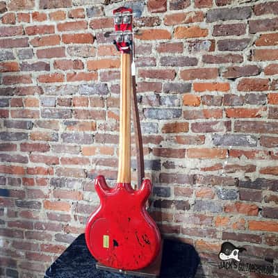 Lotus / Aria Pro II / Matsumoku MIJ Neck-Thru Double Cut Electric Bass  (1970s, Custom Poly Dip) image 16