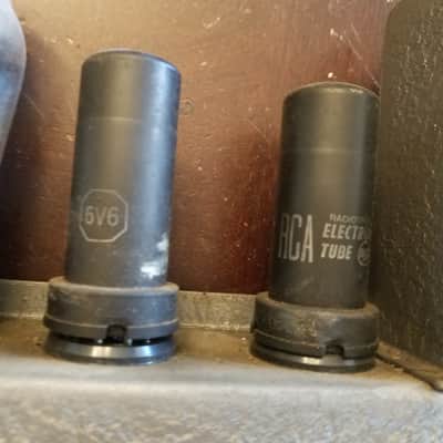 Victor Early Rare model A projector tube amp 6V6? Animatophone 40A? 1930s - Silver wrinkled paint image 6