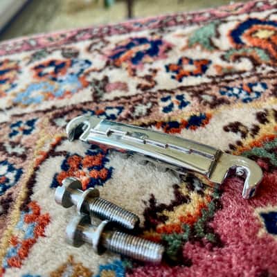 1960's Chrome Gibson Wraparound Bridge Les Paul Junior SG TPBR 8513 12809 Lightning Bar image 3