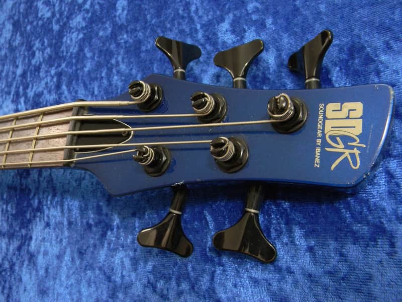Ibanez Japan SDGR Soundgear Circa 1999 Blue 5 string bass guitar