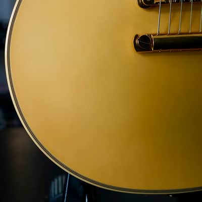 7.8lb! Gibson Custom Shop M2M Chambered Les Paul Custom Heavy Antique White 2025 image 5