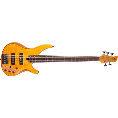Yamaha TRBX605FM 5-String Bass Guitar - Matte Amber image 3