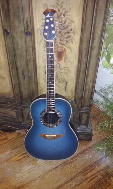 1982 Ovation Collectors Series Blueburst First Year of Collectors #138 & Original case image 1