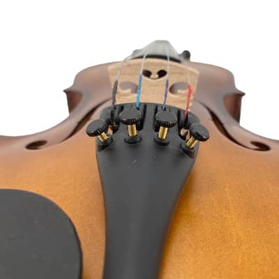 YoungMonic 1/2 Violin for Adults Violin Fiddle Set for Beginners with Shoulder Rest Bow Bridge Hard Case and Extra 4strings image 7