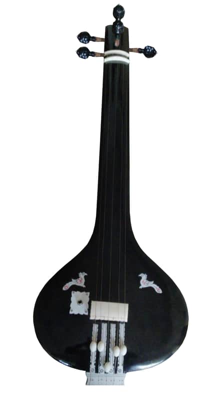 Acoustic-Electric Male Safari Tanpura with Electronic Pickup . 5 strings. Matte Black. Elegant. Full Cedar. USA TARIFF INCLUDED image 1