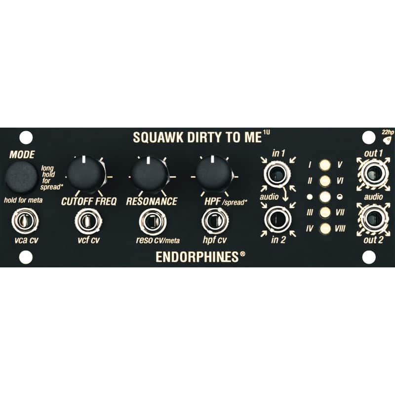 Endorphin.es 1U Squawk Dirty To Me - Filter Modular Synthesizer image 1