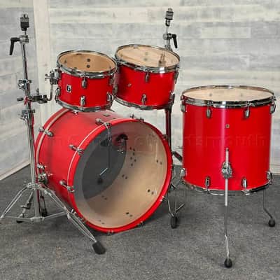 British Drum Company Enigma 4pc Drum Set 22/10/12/16 Satin Scarlet image 2