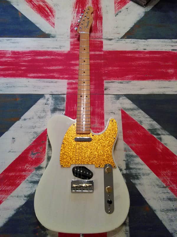Fender Telecaster Corona California Late 90's White And Gold image 1