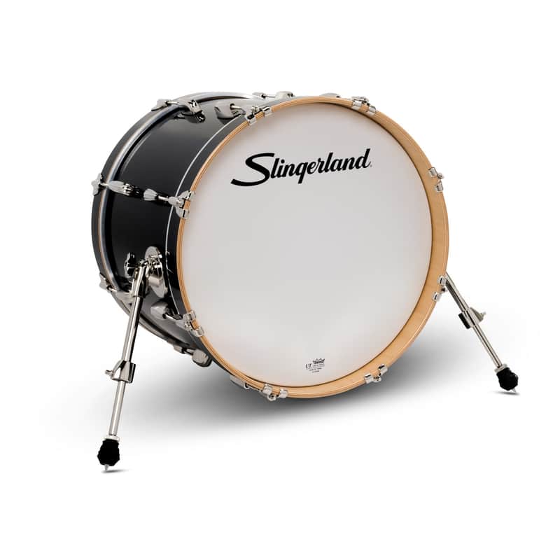 Slingerland Studio King Bass Drum, 14x18", Del Norte Black Lacquer image 1
