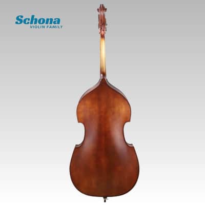 SCHONA SDB-03ME - 4/4 Handmade Solid Wood Double Bass Matte Finish SpruceTop Maple Back Sides Headstock Ebony Fingerboard Professional Contrabass image 2