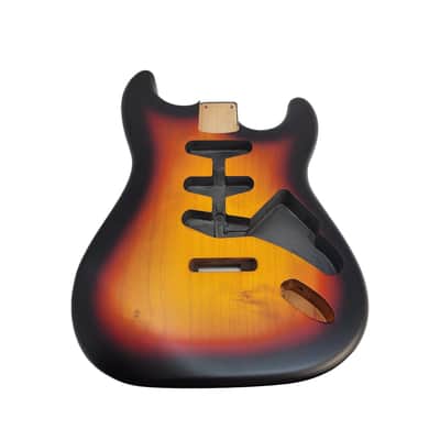Brio S-Style Guitar Body – 3TS Sunburst, Nitro Satin, Alder image 1