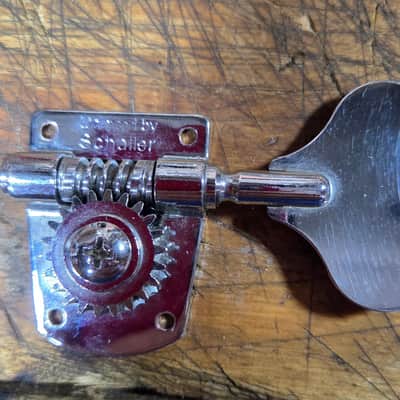 Vintage 1980's Korean Made Licensed by Schaller P Jazz Bass Tuner Set Original Installation Screws Luthier Parts image 3