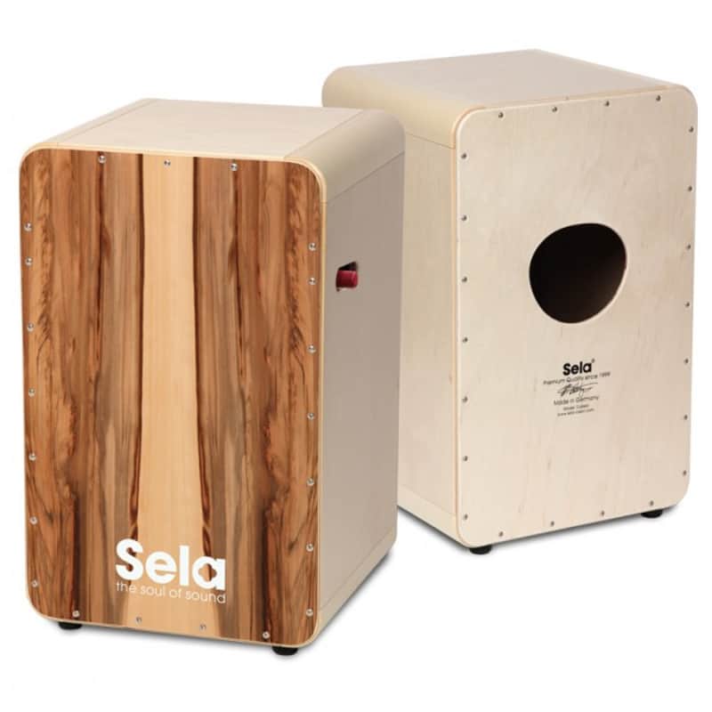 SELA SE 010 CaSela Pro Satin Nuss Professional Snare Cajon mit Snare On/Off-Mechanik