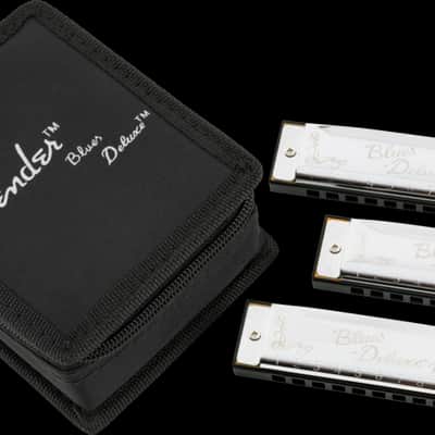 Fender Blues Deluxe Harmonicas, Pack Of 3, With Case image 1