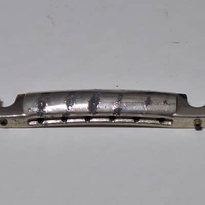 Original 1950s Gibson Les Paul Featherlight Aluminum Wraparound Stop Tail Piece - 1.1 oz - image 7