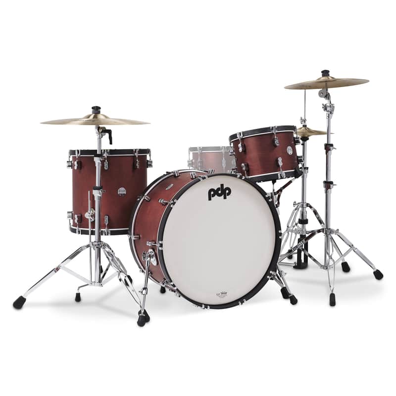 PDP Concept Classic Series 3-Piece Maple Shell Pack, Ox Blood w/Ebony Hoops image 1