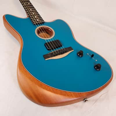 Fender American Acoustasonic Jazzmaster, Ocean Turquoise, Ebony Fingerboard W/Bag image 6