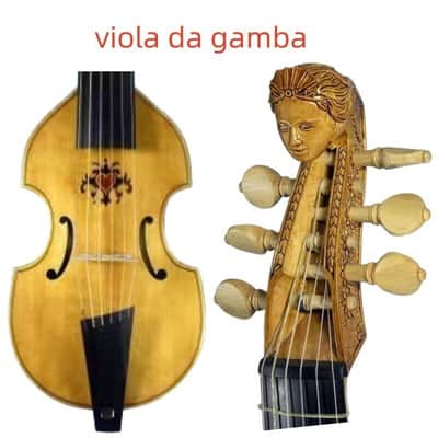 Baroque Style SONG profession maestro 6 string 27" viola da gamba carving scroll image 1