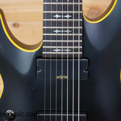 Schecter Demon-7 Left-Handed - Aged Black Satin image 4