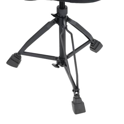 Rockville RDS51 All Black Double Braced Drum Throne 4" Padding, Lockable Height image 4