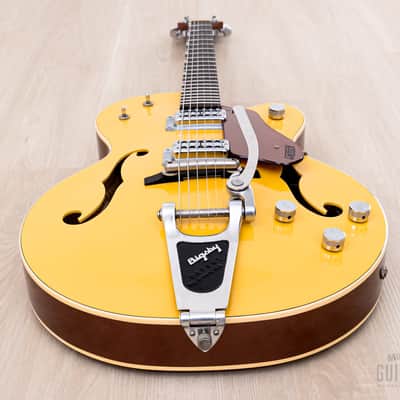 2004 Gretsch G6118T-120 Anniversary Bamboo Yellow w/ TV Jones Classic FilterTron, Bigsby & Case image 11