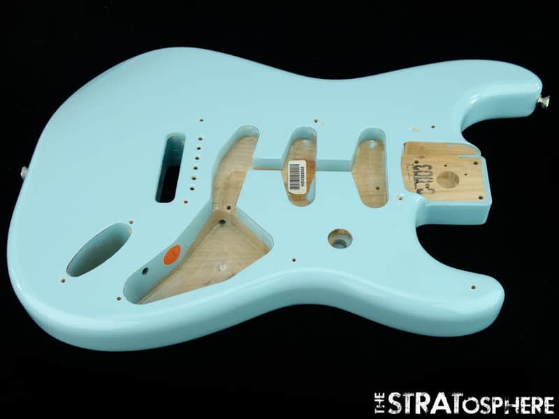 Vintage 50s RI Fender Stratocaster Strat BODY Guitar 1950s Reissue Daphne Blue image 1